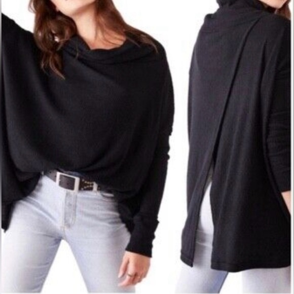Free People Tops - FREE PEOPLE juicy long sleeve thermal date night top in black size XS